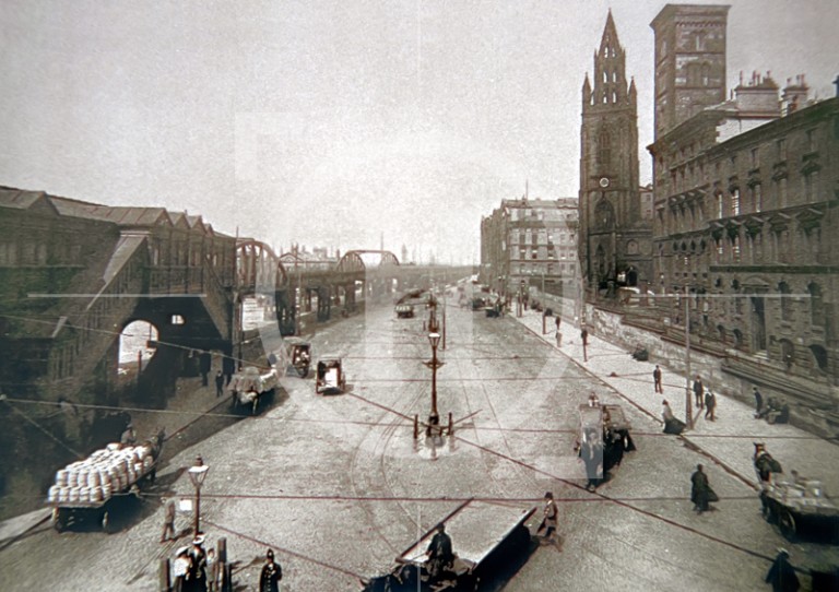 Looking northwards from bottom of Water Street, c 1900